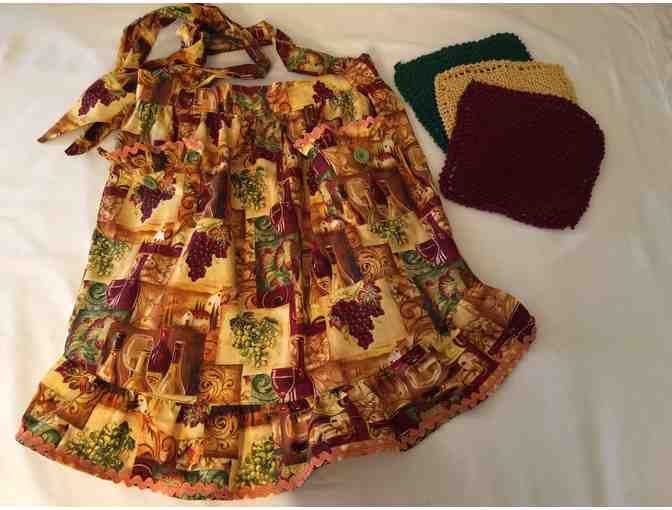 Apron and 3 Dish Cloths (#1)