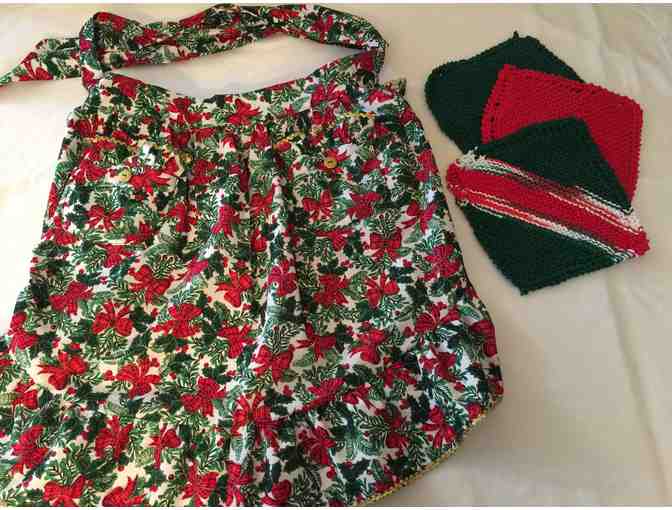 Apron and 3 Dish Cloths (#6)