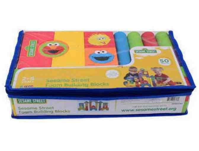 Toy:  Sesame Street Foam Building Blocks - 50 Pieces