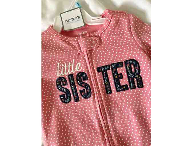 Baby Girl 'Little Sister' 2-Way Zip Sleep & Play by Carter's - size 6 months