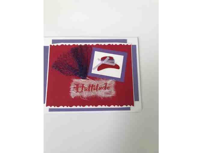 Handmade Note Cards - Red Hat design (3 cards)