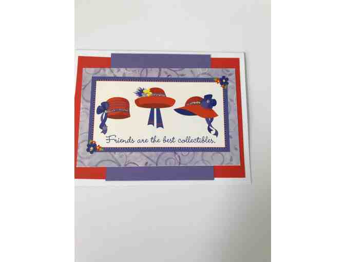 Handmade Note Cards - Red Hat design (3 cards)
