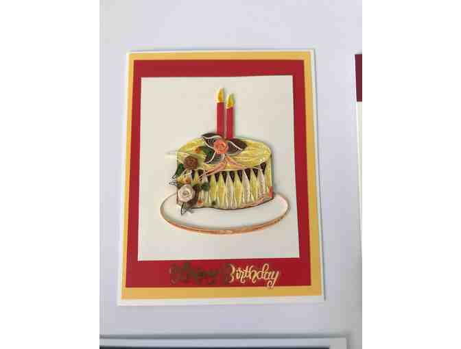 Handmade Note Cards - Birthday (4 cards)