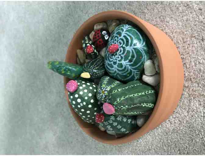 Cactus rock planter