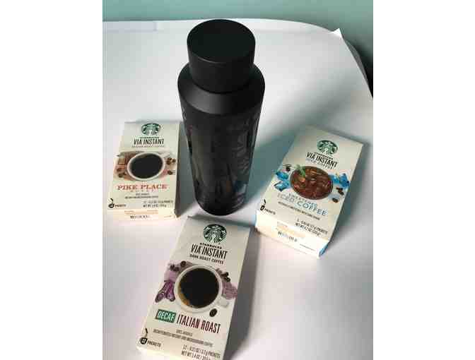 Starbucks Mermaid design 20 oz WATER BOTTLE Tumbler with Via packets