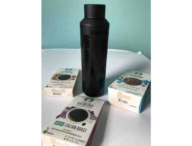 Starbucks Mermaid design 20 oz WATER BOTTLE Tumbler with Via packets