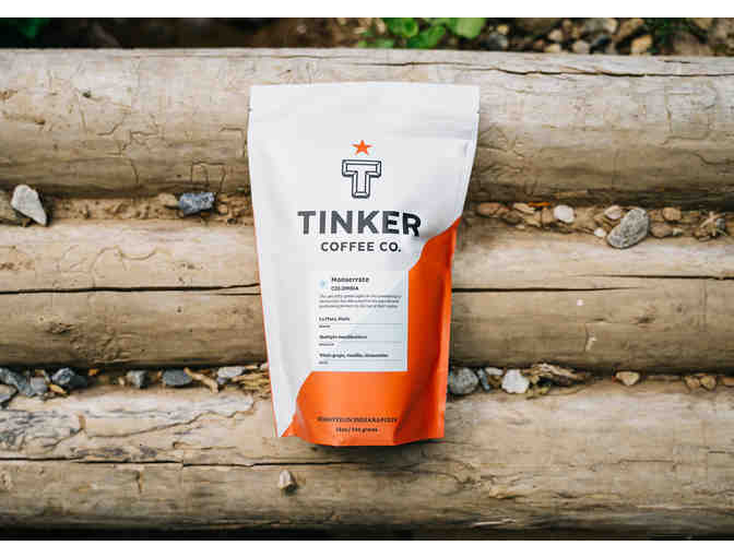 Tinker Coffee 12 oz whole bean bags of Bayardo Reyes and Monserrate plus a cool Coffee Mug