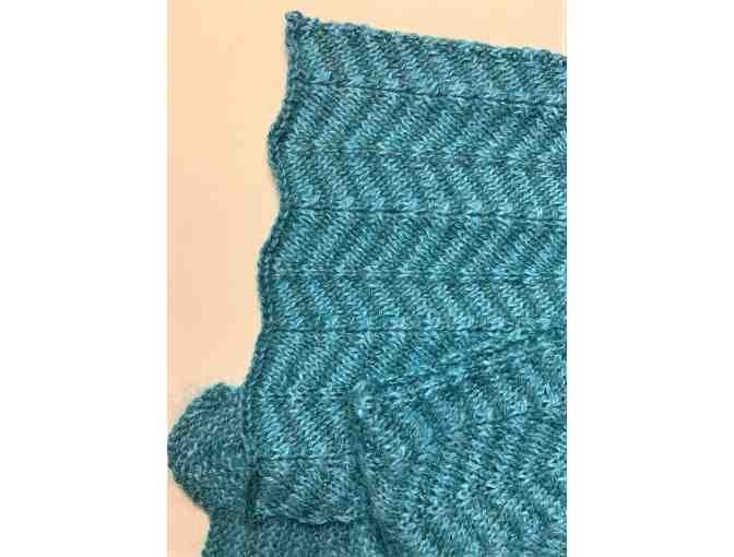 Hand knitted Angora Wool Scarf
