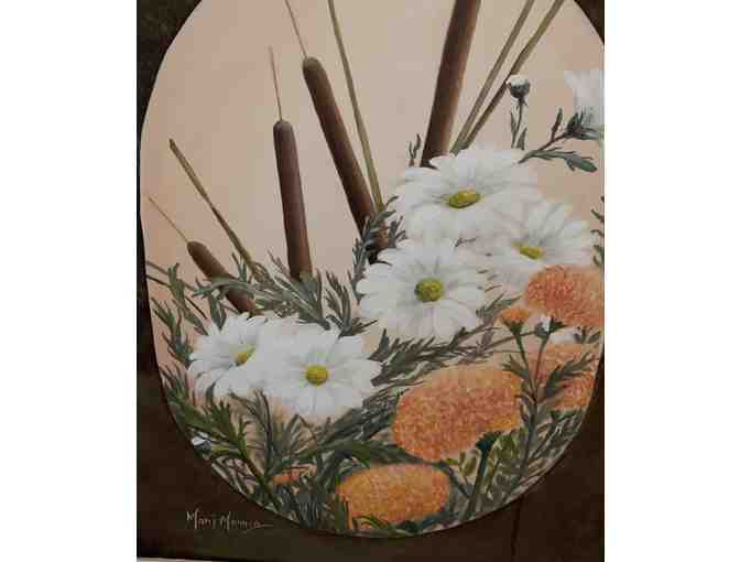 Framed Oil Canvas - Flowers