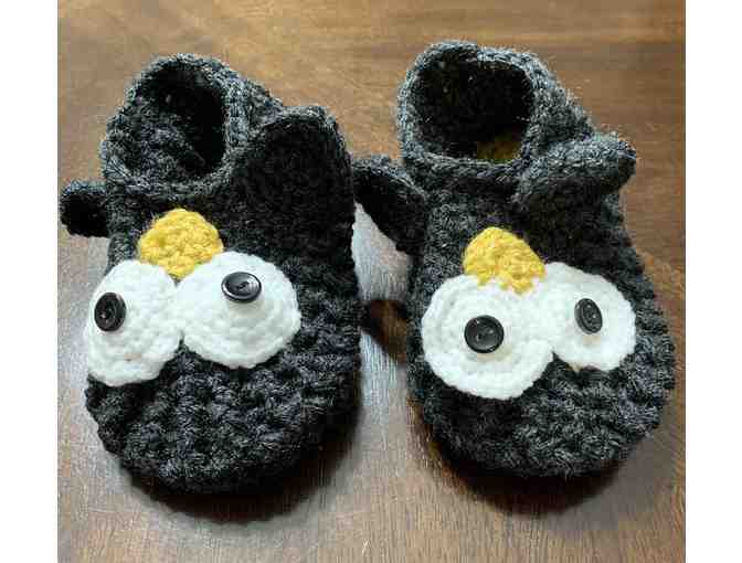 Crocheted Child's Slippers - Penguin - Photo 1