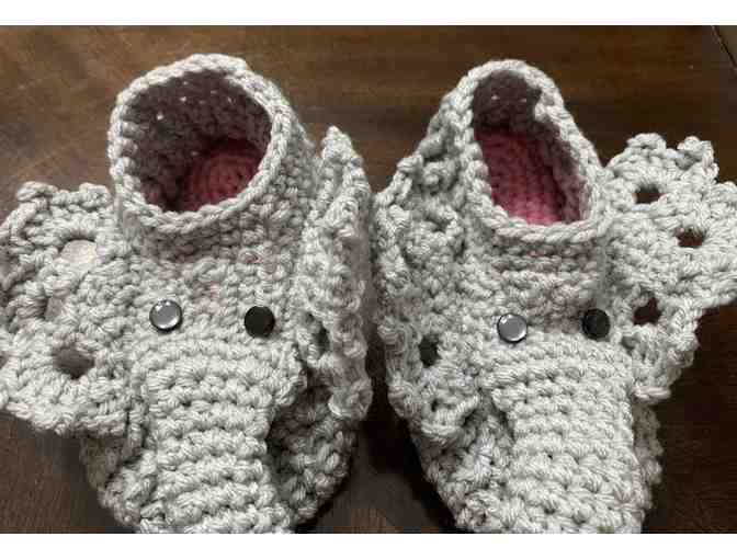 Crocheted Child's Slippers - Elephant - Photo 2