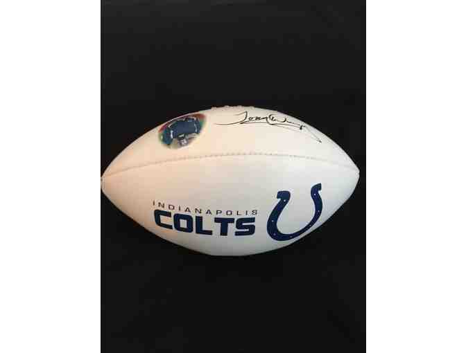 Indianapolis Colts Tony Dungy graphic laser autographed football