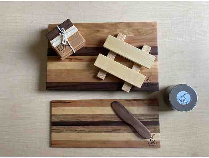 Handcrafted Breadboard, Serving Tray, Coasters and Salve - Photo 1