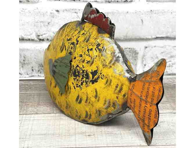 Recycled Metal Fish Statue