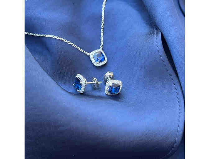 Sapphire Necklace and Earring Set