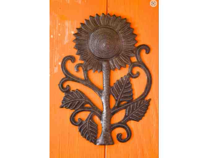 Haitian Metal Sunflower Art