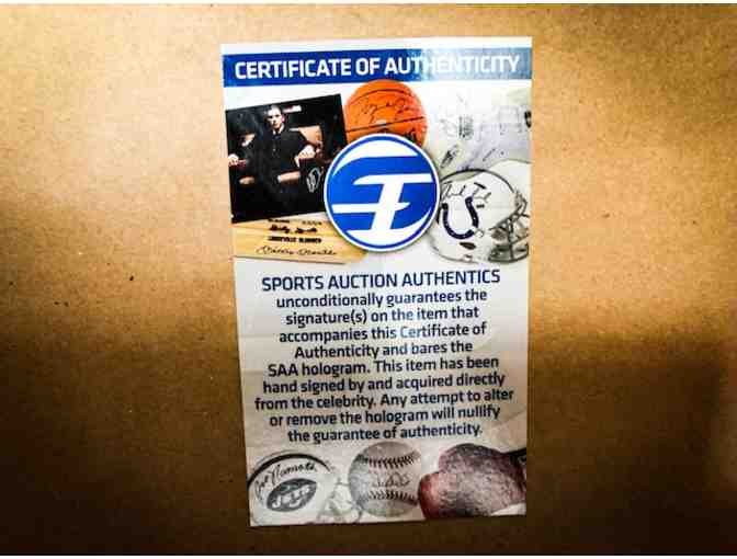 Hunger Games Framed Photo Signed by Jennifer Lawrence and Liam Hemsworth