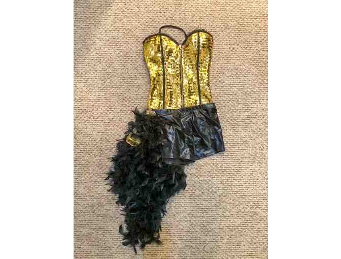 Dance Moms UNAIRED Season 7 Episode - Gold Sequins Bustier with Black, Feather Shorts