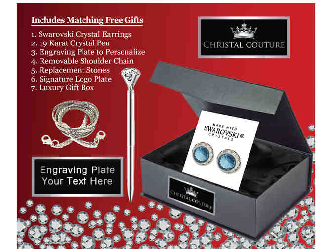 Gifts That Give Back - Peacock Paradise (Blue Green) Swarovski Purse + Swag Bag and Las Ve