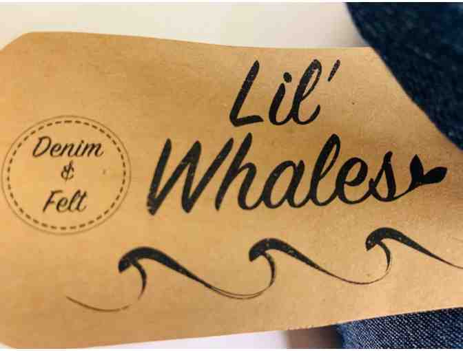 Denim and Felt - Stuffed Whale Family Combo