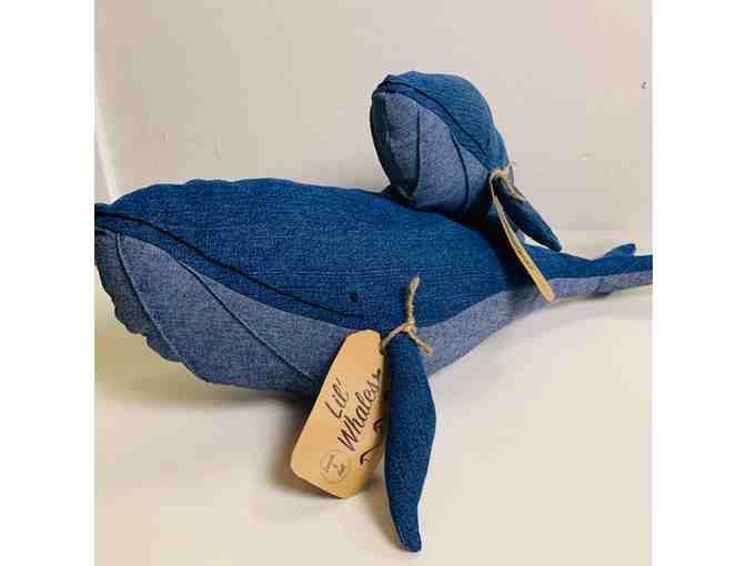 Denim and Felt - Stuffed Whale Family Combo