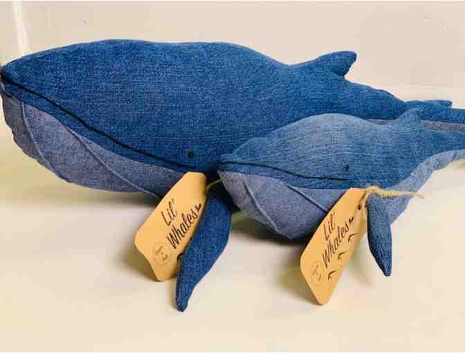 Denim and Felt - Stuffed Whale Family Combo
