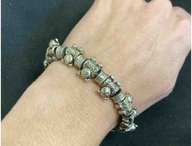 Silver Teddy Bear Bracelet from Wink Wink Design