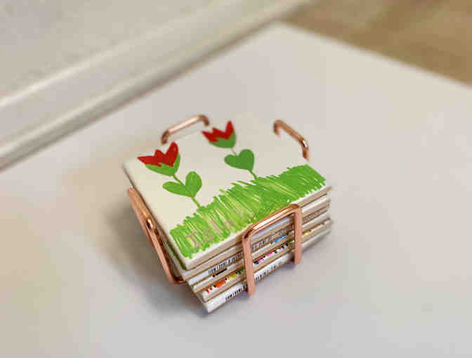 Class Art - Mrs. Hengst - Coasters 'GARDEN'