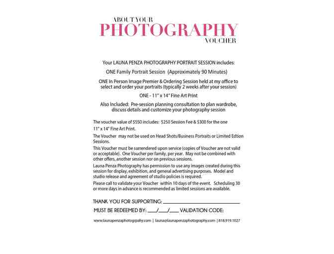 One Natural Light Portraiture Session at Launa Penza Photography