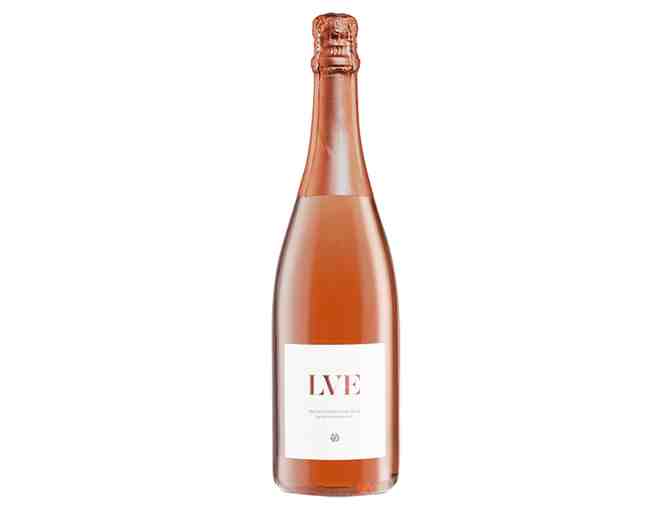Bottle of LVE French Sparkling Rose signed by John Legend