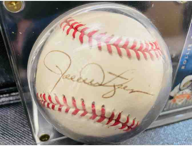 Roland Glen 'Rollie' Fingers Autographed Baseball and Baseball Card