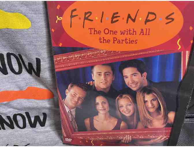 FRIENDS Bundle: T-shirt, Final Episode, and The One with All The Parties DVD