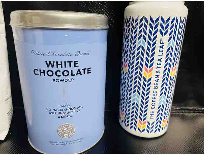House Blend, White Chocolate Powder, and Tumbler from Coffee Bean and Tea Leaf