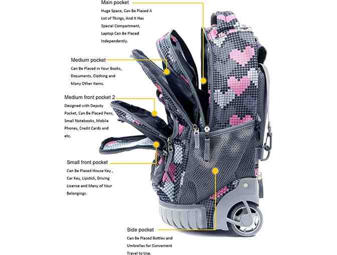 Tilami 18 inch Laptop Roller Backpack