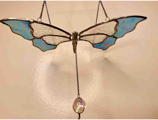Flying Butterfly Stained Glass by Dragonfly Stained Glass Studio