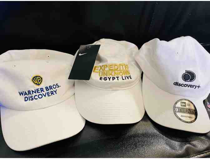 Warner Bros. Discovery SWAG - vest and 3 hats
