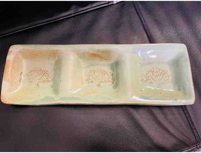 3 Compartment Pottery Dish and Bowl