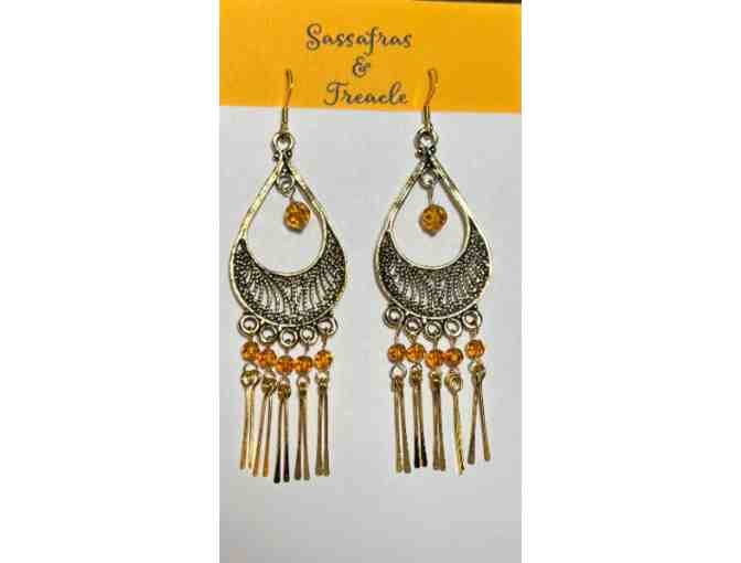 Amber Crystal Chandelier Earrings