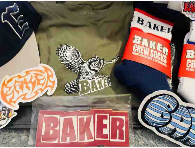 Baker Skateboard Plus Hat, Shirt, Socks and Board Stickers