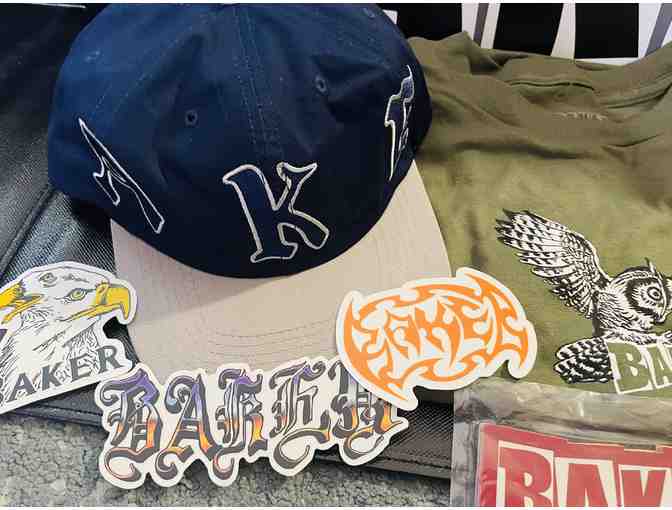 Baker Skateboard Plus Hat, Shirt, Socks and Board Stickers