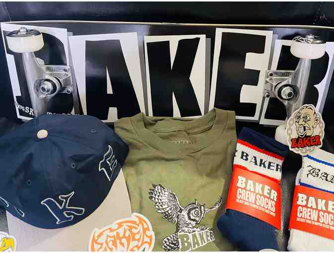 Baker Skateboard Plus Hat, Shirt, Socks and Board Stickers