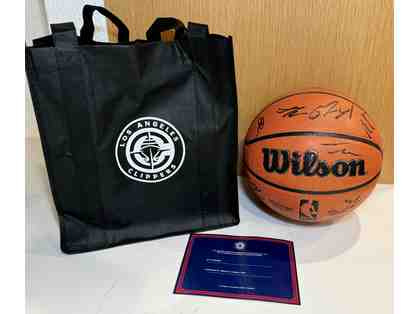 ENTIRE Team Autographed Basketball-LA Clippers Basketball 2024-2025 Team