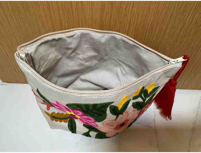 Embroidered Zipper Pouch - Photo 2