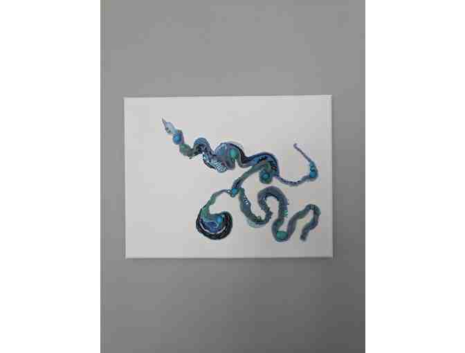 Wild River Mixed Media Embroidery on Canvas