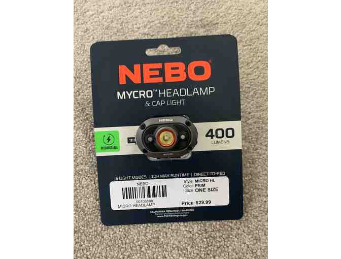 Sugoi Fusion Core Zip Running Top plus Nebo Head lamp