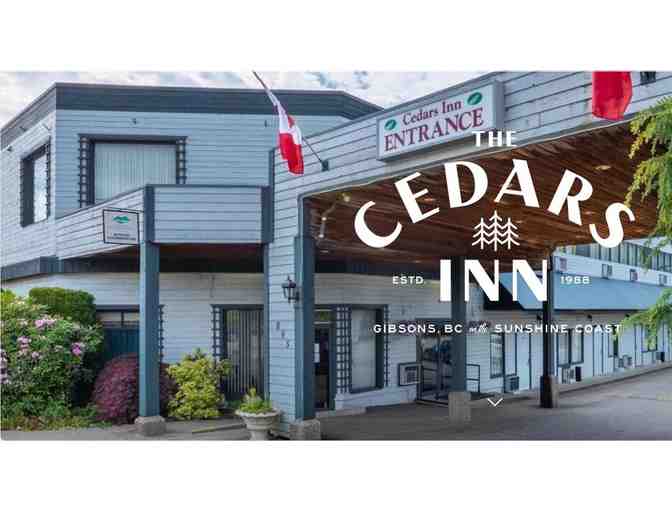 1-night stay - Gibsons Cedar Inn - Value $120