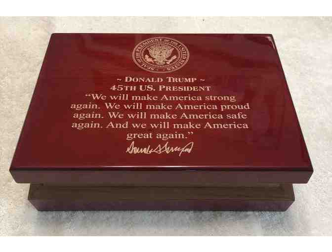 Humidor with Quote From President Donald Trump