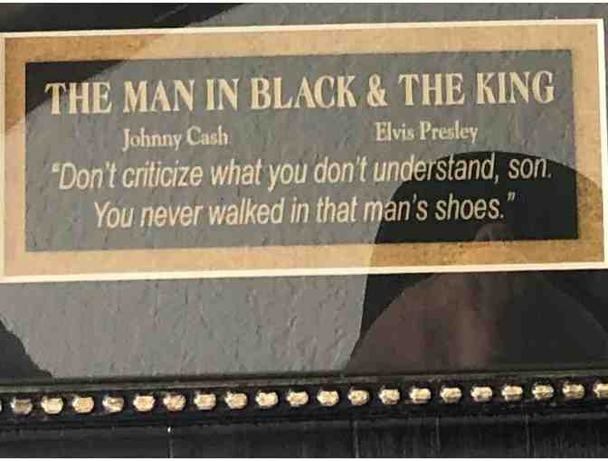 Johnny Cash and Elvis Pressley Presentation Piece. 'The Man in Black and The King'