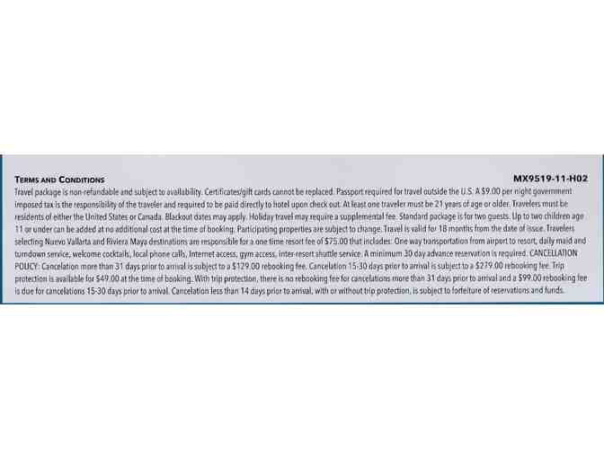 Play Along the Playa - 8 days/7 nights accommodations at a Resort