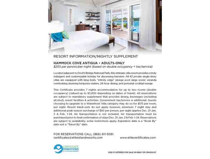 Elite Island Resorts - Hammock Cove, Antigua- Adults Only